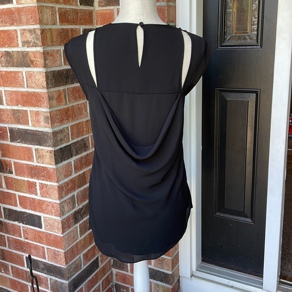 BCBG MAXAZRIA Black Peek A Boo‎ Shoulder Top - Picture 5 of 10